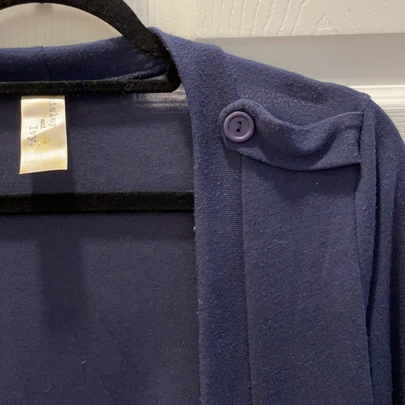 Navy blue high-low sweater - Picture 2 of 5